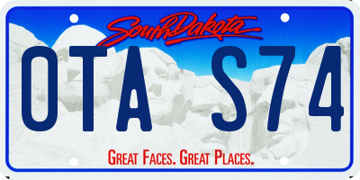 SD license plate 0TAS74