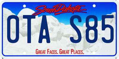 SD license plate 0TAS85