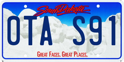 SD license plate 0TAS91