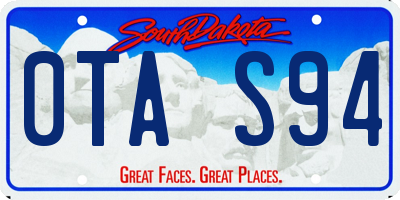 SD license plate 0TAS94