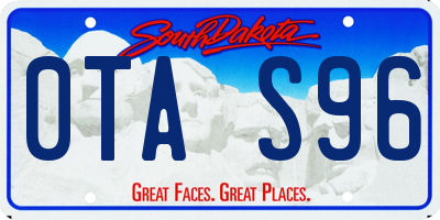 SD license plate 0TAS96