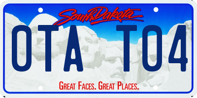 SD license plate 0TAT04