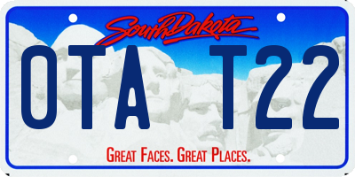 SD license plate 0TAT22