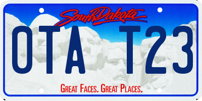 SD license plate 0TAT23