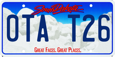 SD license plate 0TAT26
