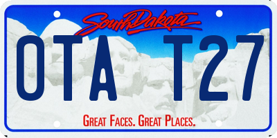 SD license plate 0TAT27