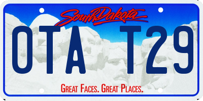 SD license plate 0TAT29