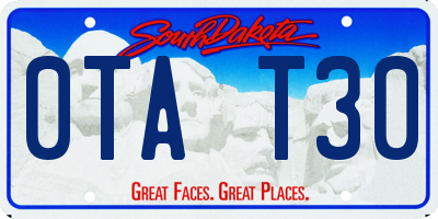 SD license plate 0TAT30