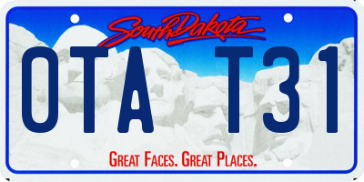 SD license plate 0TAT31