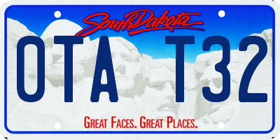 SD license plate 0TAT32
