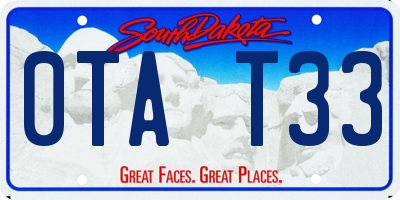 SD license plate 0TAT33