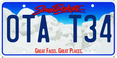 SD license plate 0TAT34