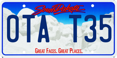 SD license plate 0TAT35