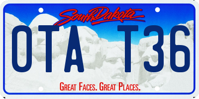 SD license plate 0TAT36