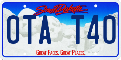 SD license plate 0TAT40