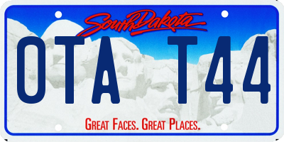 SD license plate 0TAT44