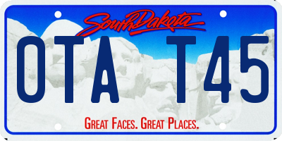 SD license plate 0TAT45