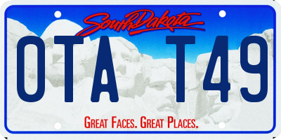SD license plate 0TAT49