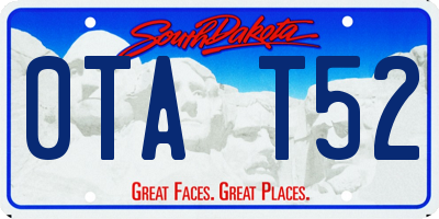 SD license plate 0TAT52