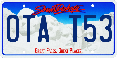 SD license plate 0TAT53