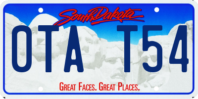 SD license plate 0TAT54