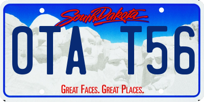 SD license plate 0TAT56
