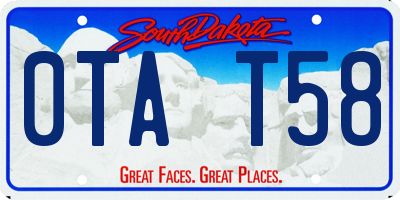 SD license plate 0TAT58