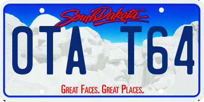 SD license plate 0TAT64
