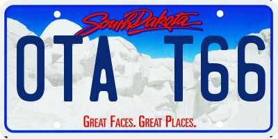 SD license plate 0TAT66