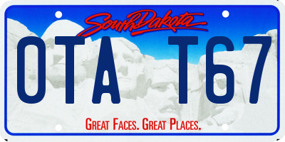 SD license plate 0TAT67