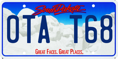 SD license plate 0TAT68
