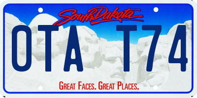 SD license plate 0TAT74