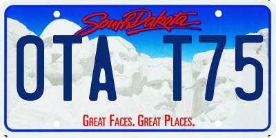 SD license plate 0TAT75