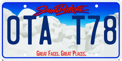 SD license plate 0TAT78