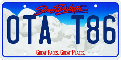 SD license plate 0TAT86