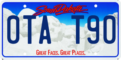 SD license plate 0TAT90