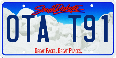 SD license plate 0TAT91