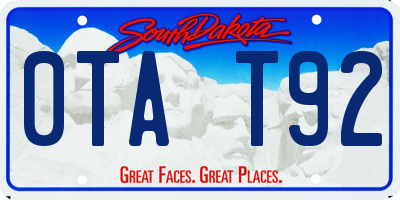 SD license plate 0TAT92