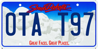 SD license plate 0TAT97