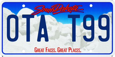 SD license plate 0TAT99