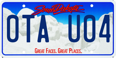 SD license plate 0TAU04