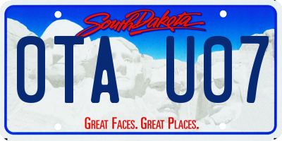 SD license plate 0TAU07