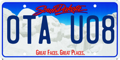 SD license plate 0TAU08