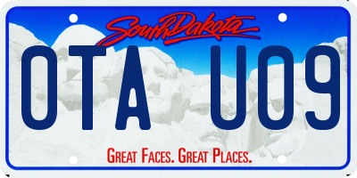 SD license plate 0TAU09