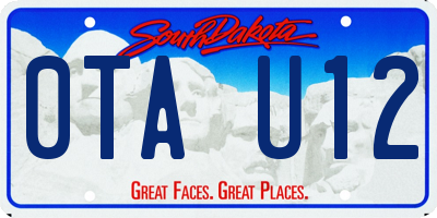 SD license plate 0TAU12