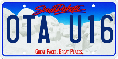 SD license plate 0TAU16