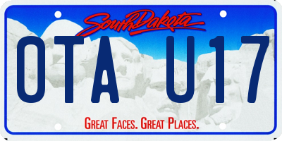 SD license plate 0TAU17