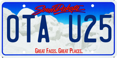SD license plate 0TAU25