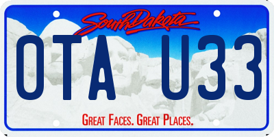 SD license plate 0TAU33