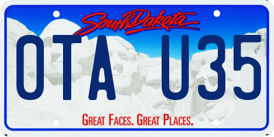 SD license plate 0TAU35